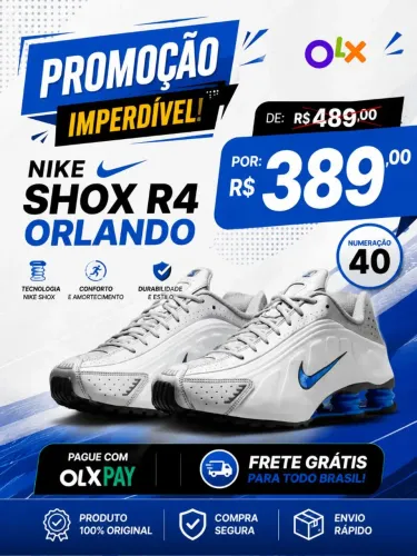 Tênis Nike shox R4 Orlando [ N°: 40 - Importado ]