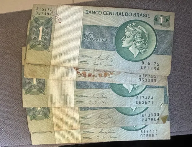 Cédula 1 Cruzeiro década de 70 (5 notas)