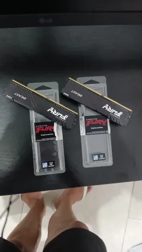 Memória Ram DDR4 KINGSTON FURY BEAST 3200MHZ 2x pente de 8gb