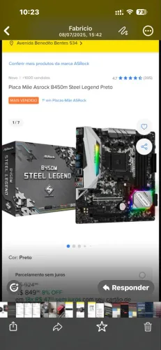 Placa mãe asrock B450m