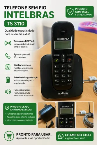 Telefone Sem Fio IntelBras TS 3110