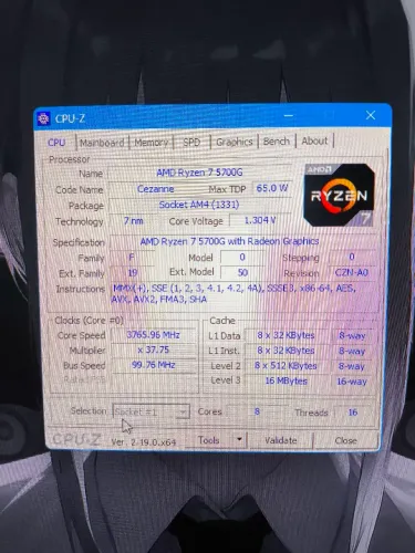 Ryzen 7 5700g (GRÁFICO INTEGRADO)-(COM COOLER ORIGINAL)