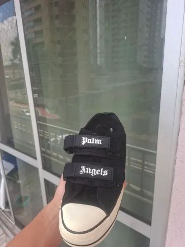 Tênis Palm Angels Preto Cano Baixo Velcro