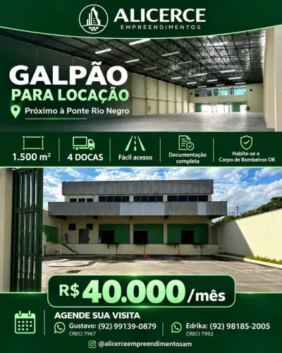 ALUGO GALPÃO COM 4 DOCAS NIVEL 4