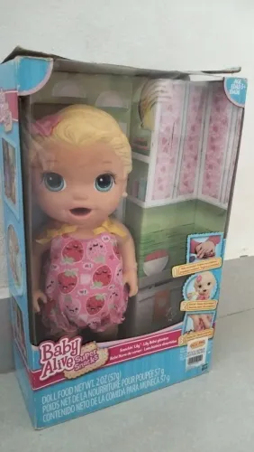 boneca baby alive lanchinhos divertidos loira