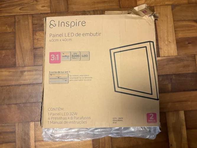  PAINEL LED DE EMBUTIR 40x40 - NOVO 