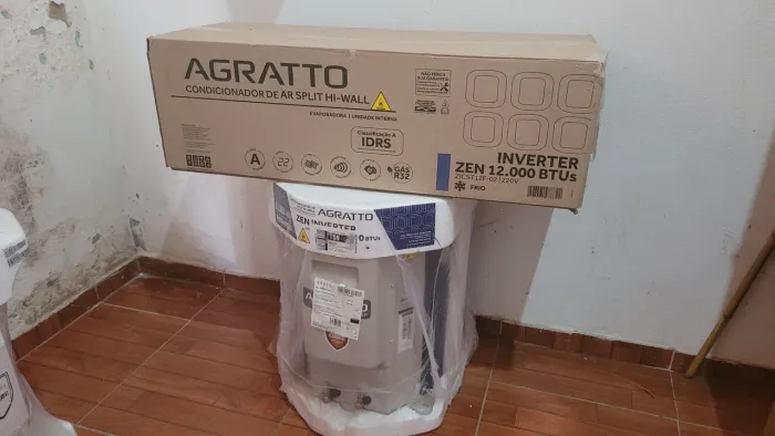 Ar condicionado split Agratto 12000 nota fiscal novo