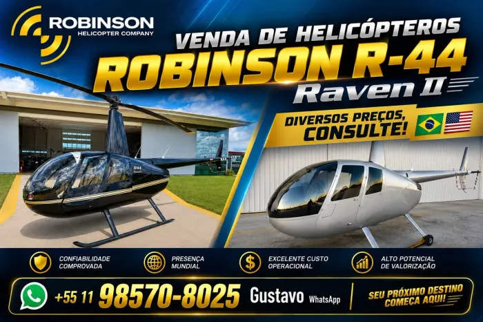 Helicóptero Robinson R-44 à venda