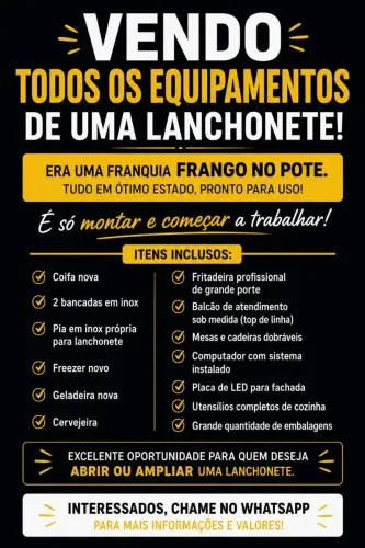 Vende se lanchonete