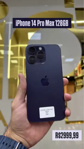 IPHONE 14 PRO MAX 128GB ROXO 5G SEMI NOVO SUPER PROMO