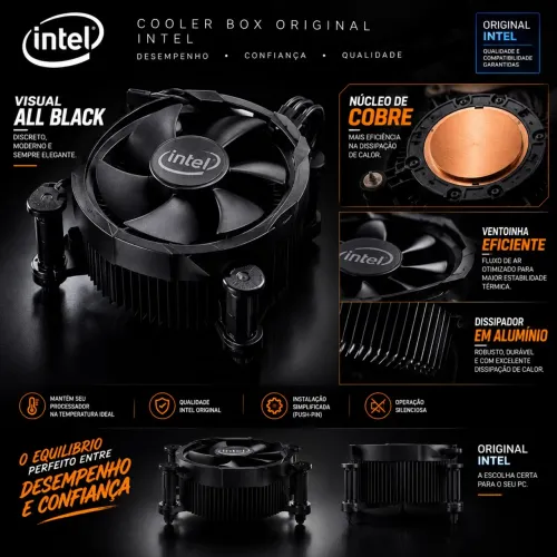 cooler box original da Intel all black 
