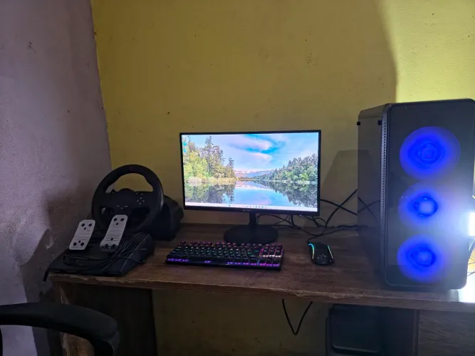 ?PC Gamer Completo (i5 9400F + GTX 1660 Super + 16GB) + Volante + Monitor