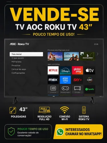 Tv AOC RoKu 43