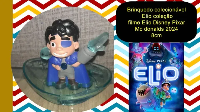 Brinquedo colecionável Elio coleção filme Elio Disney Pixar Mc donalds 2024