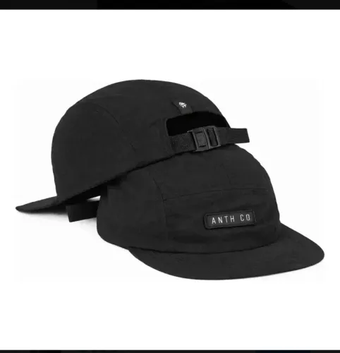 Boné Aba Reta Five Panel Evasecret Water Strapback Impermeavel Preta