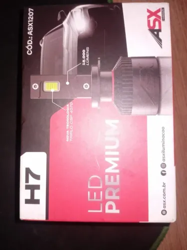 Farol LED H7 Premium ASX 18.000 Lumens - Novo na Caixa