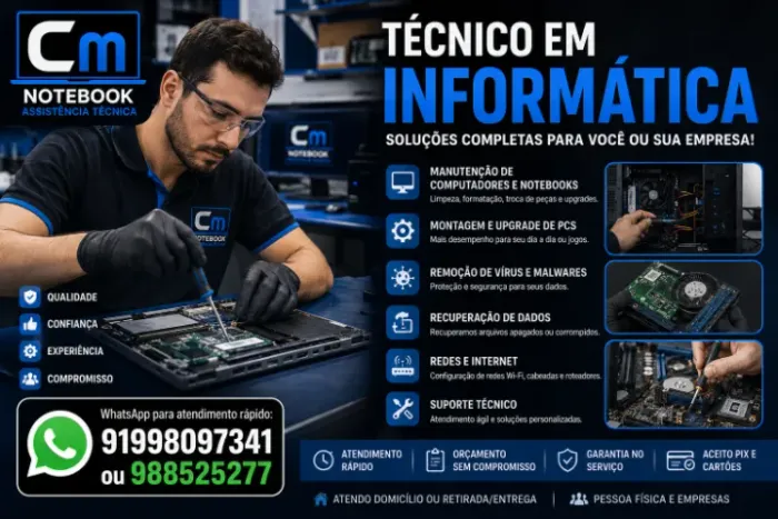 Manutenção de Pc Técnico em Informática  a Domicilio