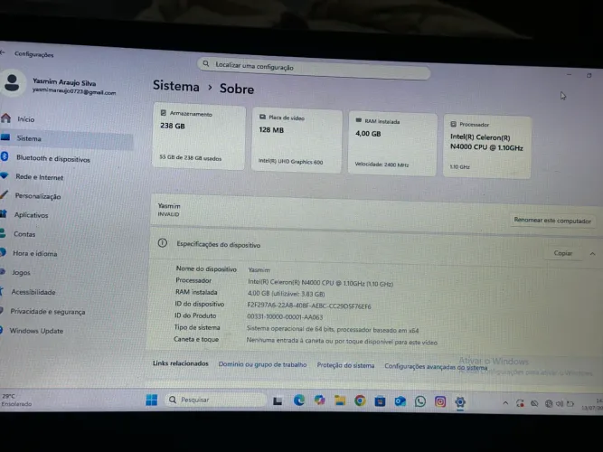 Notebook lenovo