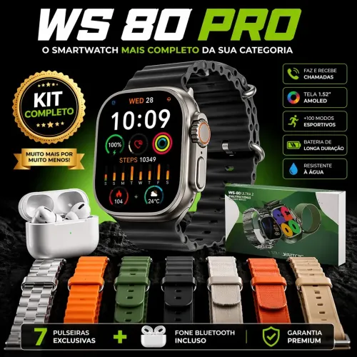 SmartWatchs com Fone Bluetooth de brinde!