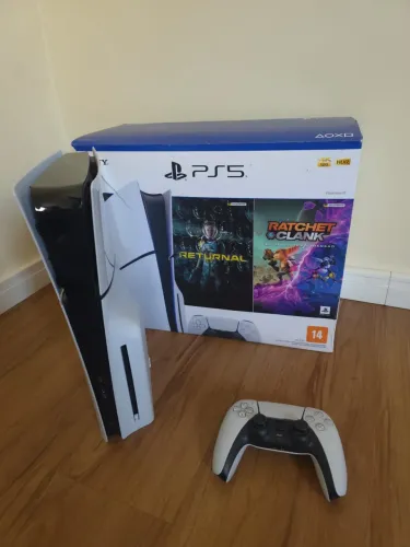 Ps5 slim 1 tera + leitor de disco