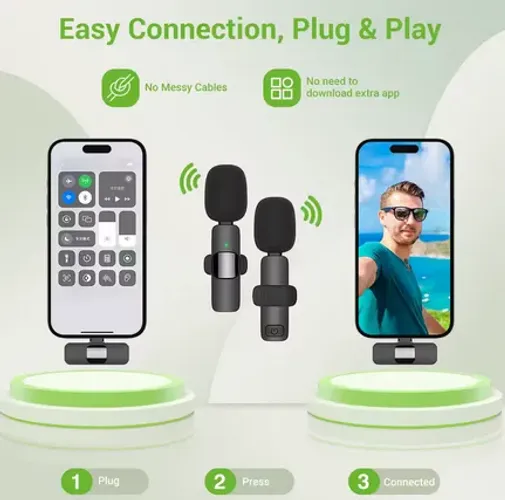 Basix 2.4g microfone de lapela sem fio