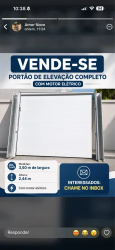 PORTÃO DE ELEVAÇÃO COM MOTOR