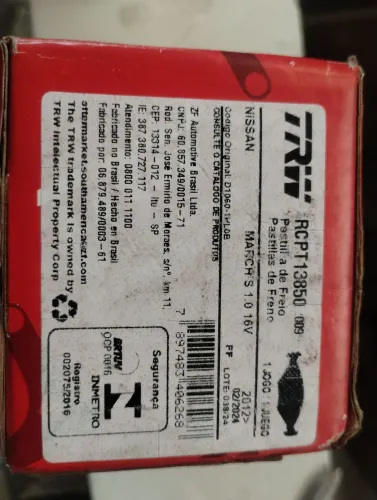 Vendo pastilha de freio Nissan
