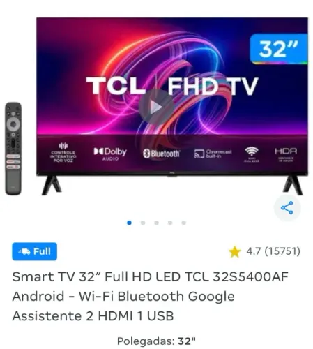 Smart tv TCL 32
