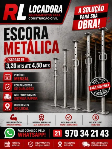 Escora metálica aluguel