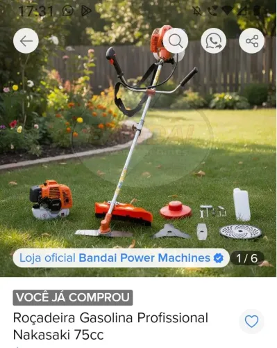Máquina de cortar grama , furadeira , parafusadeira e soprador kit completo de barbada 