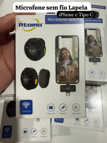 Microfone lapela duplo
