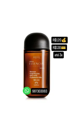 Refil Essencial Único, Clássico e Ato Natura Feminino