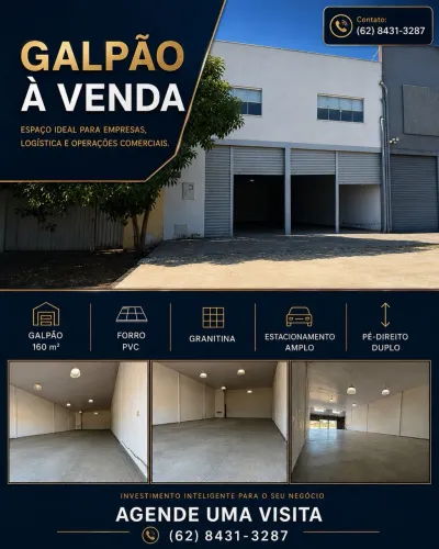 Galpão 160 m2 em Guapo na GO 219
