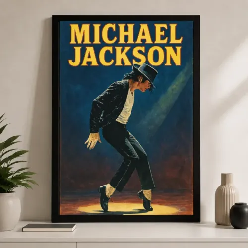Quadro Michael Jackson Moonwalk - A4