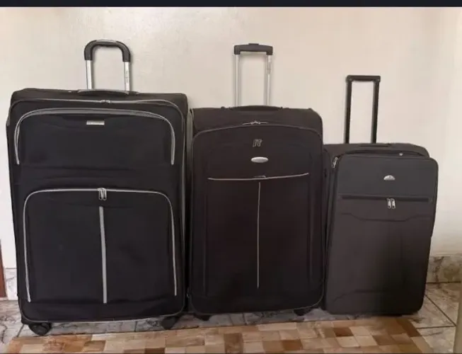 Baixou; Conjunto de 3 Malas samsonite seminovas