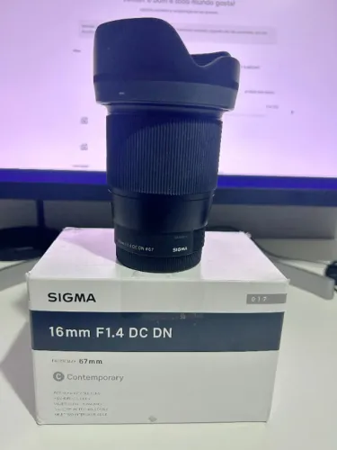 LENTE SIGMA 16 MM F1.4 FOR SONY E-MOUNT - ESTADO DE NOVA