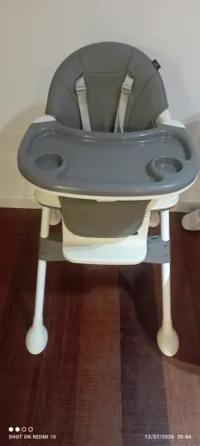 Cadeira De Alimentação Portátil Bebê Honey Cinza Maxi Baby