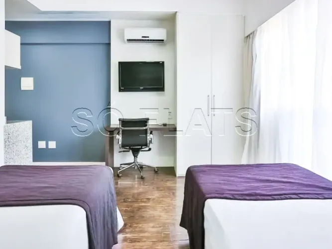 Pampulha, Belo Horizonte: Flat de 22m² no San Diego Suites, Frente à Lagoa
