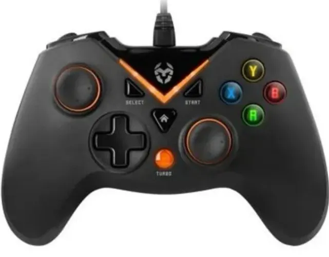 Controle Gamer kNOX Krom Gaming KEY, PC, PS3, Android, Preto Fosco/Laranja - NXKROMKEY