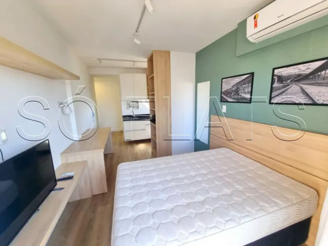 Studio disponível para locação na região Central de SP totalmente mobiliado contendo 24m² 