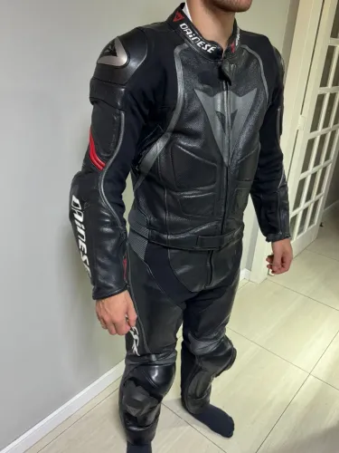 Macacão Dainese Laguna Seca 2 Peças Original - Couro