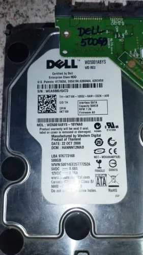 Placa Lógica HD 500GB DELL WD5001ABYS funcionando 100%