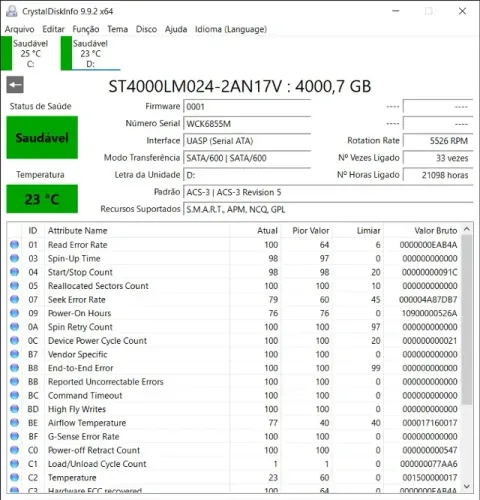 HD Externo Portátil de Bolso Seagate 4TB