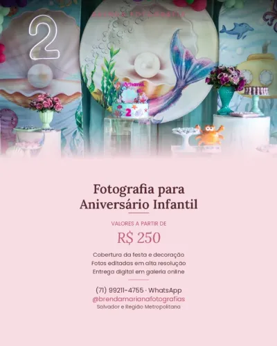 Fotografia para Festa Infantil