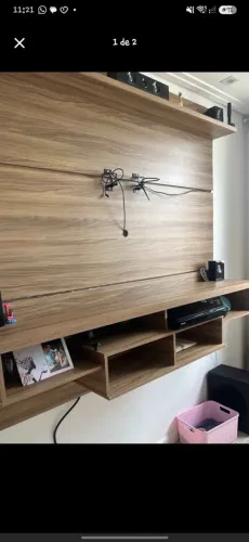 Painel para TV Amadeirado - Lindo e em Excelente Estado!