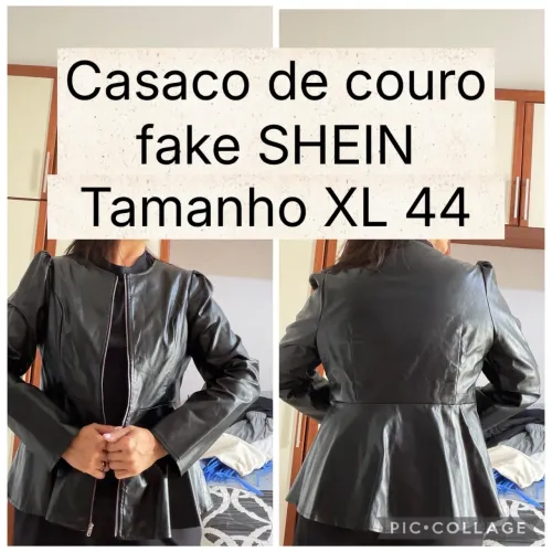 Casaco de Couro Fake SHEIN - Tamanho XL 44