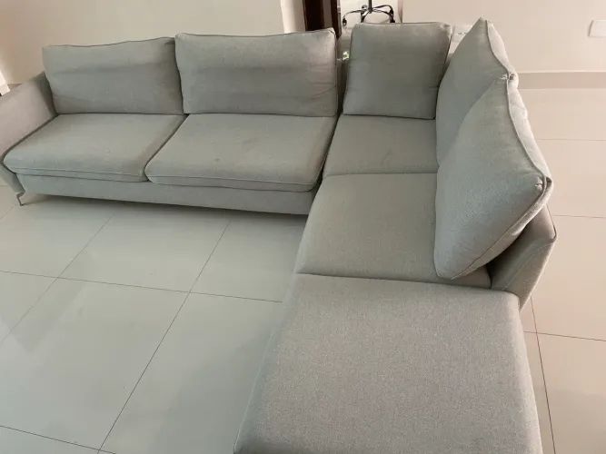 Sofá de canto com divã 5 lugares