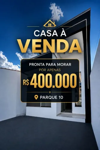 CASA PRONTA PARA MORAR/ 2 QUARTOS / PARQUE 10