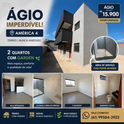 VENDO ÁGIO DE APARTAMENTO 2 quartos - SETOR AMÉRICA 4