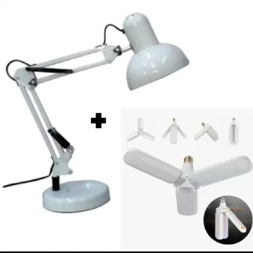 KIT Luminária Pixar Artigulada + Lampada Pétala 45w Super Branca Manicure AA